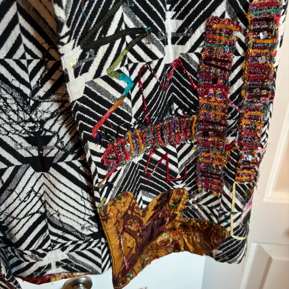 Chico's Multicolor Patterned Embellished Artsy Ve… - image 6